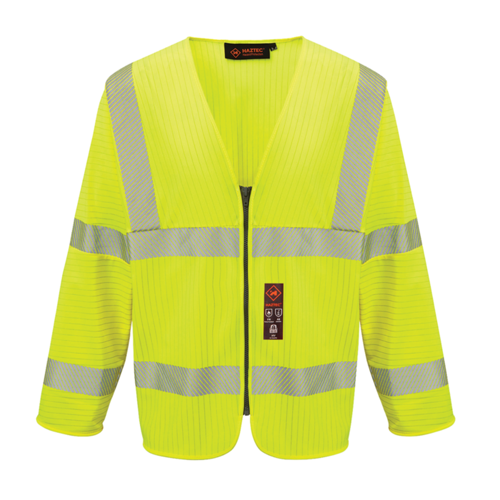 HAZTEC® Loreto FR AS Inherent Long Sleeved Hi-Vis Waistcoat - Image 2