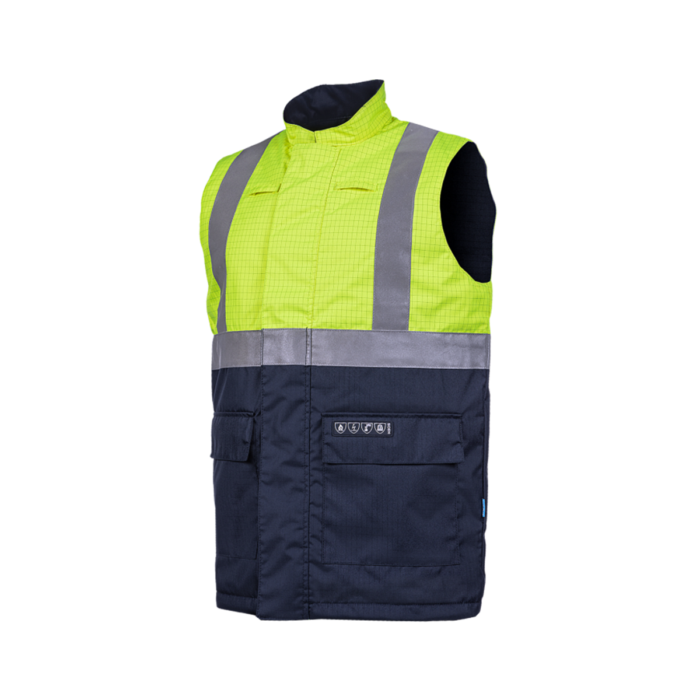 FR AS Hi-Vis Waterproof Bodywarmer