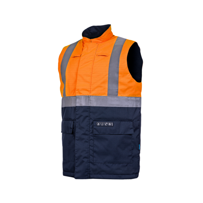 FR AS Hi-Vis Waterproof Bodywarmer - Image 4