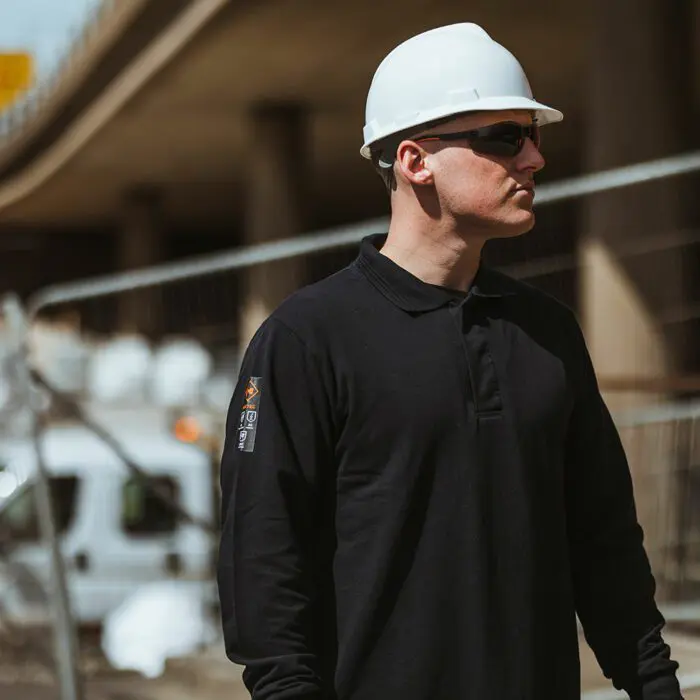 HAZTEC® Boscan Inherent FR AS ARC Long Sleeve Poloshirt - Image 3