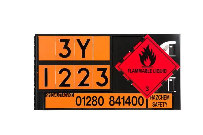 Hazchem ADR Panel Holder For Digits & Letters 700x400mm - Image 3