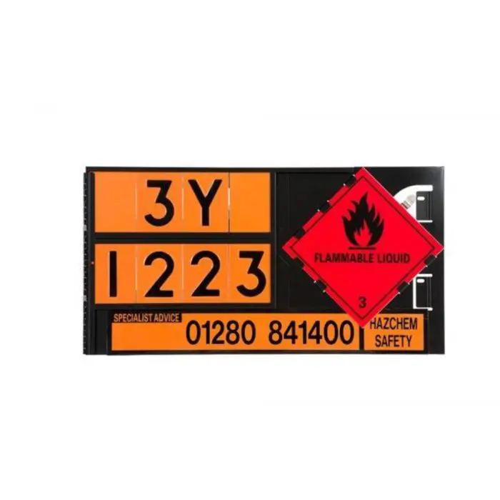 VS2263-With Digits Hazchem Triplex ADR Panel Holder 700x400mm