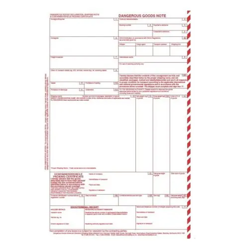 Dangerous Goods Notes