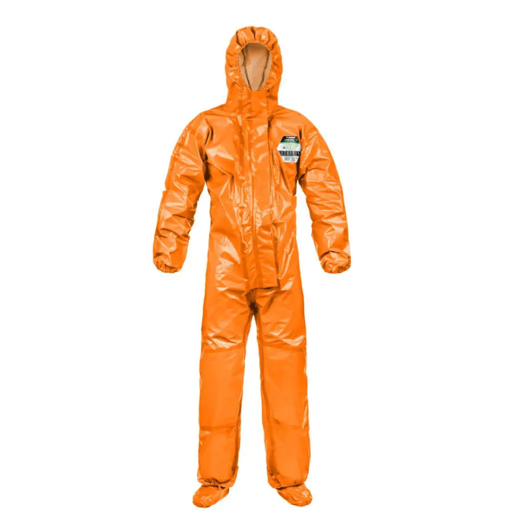 DC8073 Orange ChemMAX 3 Plus Type 3,4,5&6 Coverall c/w Attached Feet