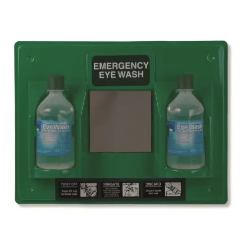 Emergency Double Eyewash Station With Mirror