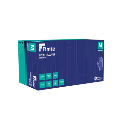 Accelerator Free Blue Nitrile Disposable Gloves - Box of 100