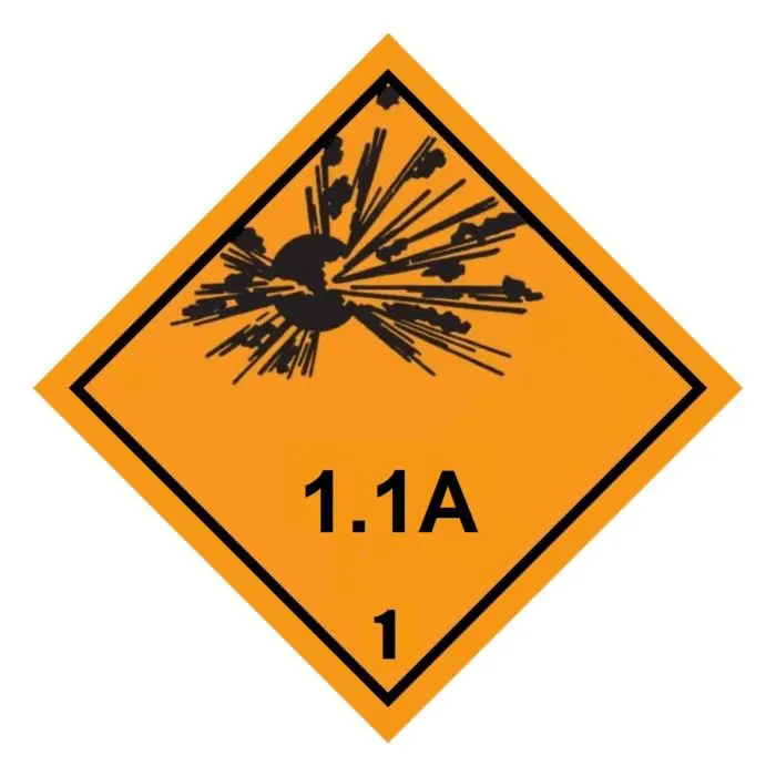 Class 1-1.6 Explosive UN Hazard Warning Diamond - Image 3