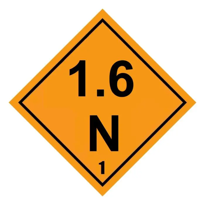 Class 1-1.6 Explosive UN Hazard Warning Diamond - Image 42