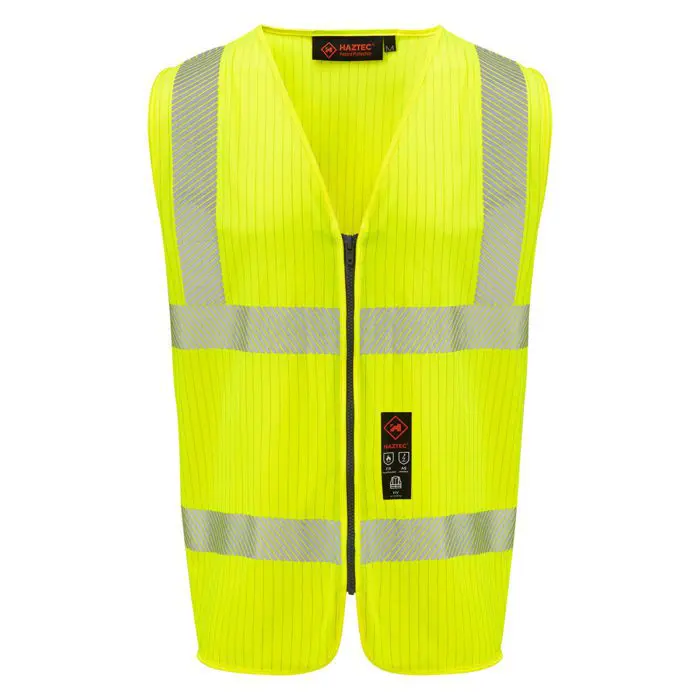 HAZTEC® Lavan FR AS Hi-Vis Sleeveless Waistcoat - Image 2