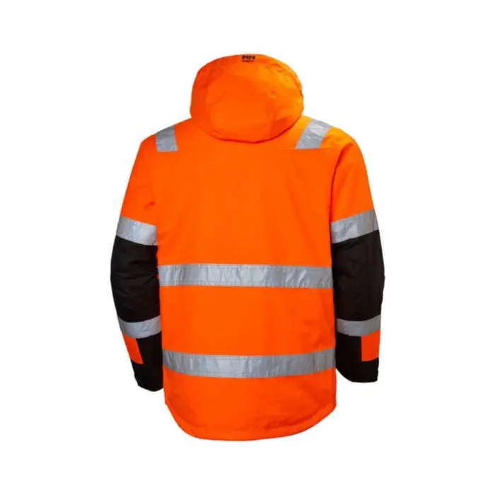 HV7139 Helly Hansen Alna Winter Hi-Vis Jacket OrangeNavy Back