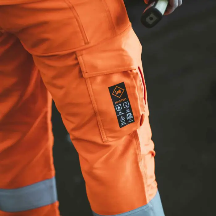 Orange railway trousers