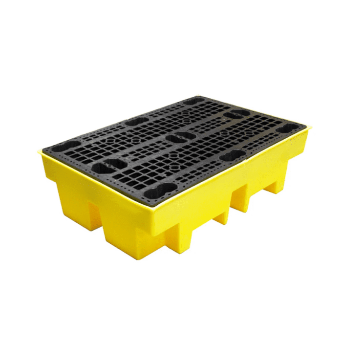 Spill Pallet 1300 x 750 x 400mm, 2 Drum, 250 Litre (Includes Grid) - Image 2