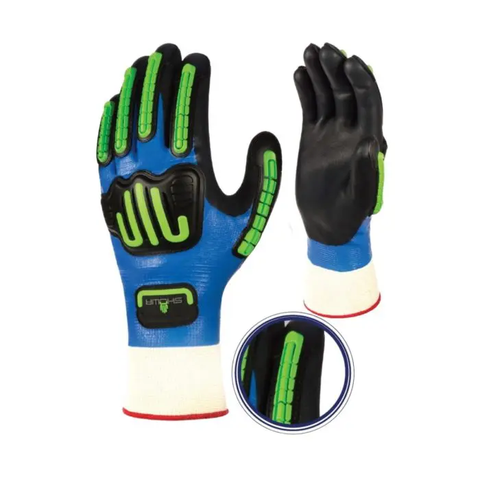 GL0338 Showa Impact, Oil Resistant, Waterproof Nitrile Glove