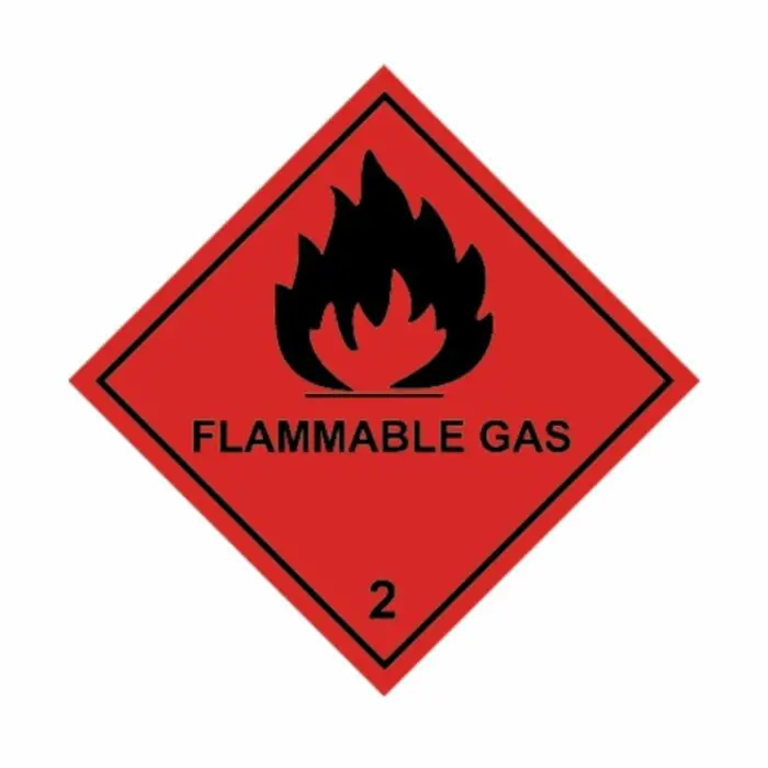 HD1230 UN Hazard Warning Diamond Class 2 Flammable Gas