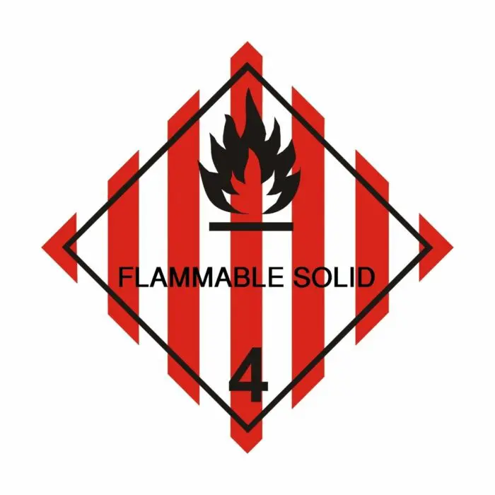 HD1401 UN Hazard Warning Diamond Class 4.1 Flammable Solid