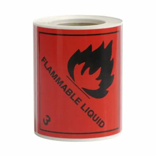 HD8301 UN Diamonds S_A on Roll 100 x 100mm 250 Labels Class 3 Flammable Liquid