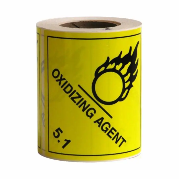 HD8510 UN Diamonds S_A on Roll 100 x 100mm 250 Labels Class 5.1 Oxidizing