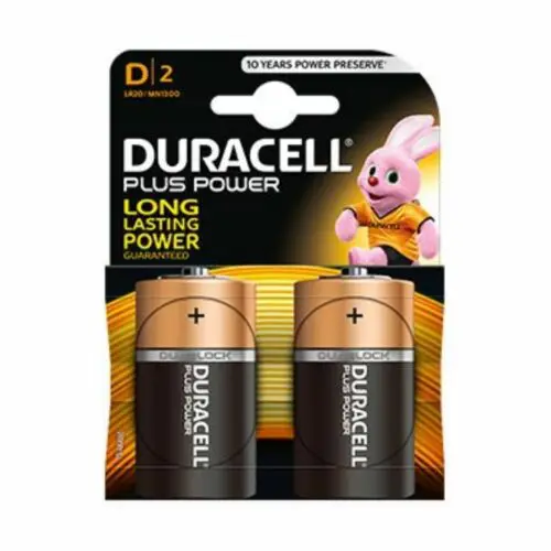 PL5022 Duracell D-Cell Batteries Pack of 2