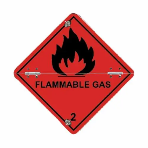 VS7230 Class 2 Flammable Gas Folding Aluminium Diamond 250 x 250mm