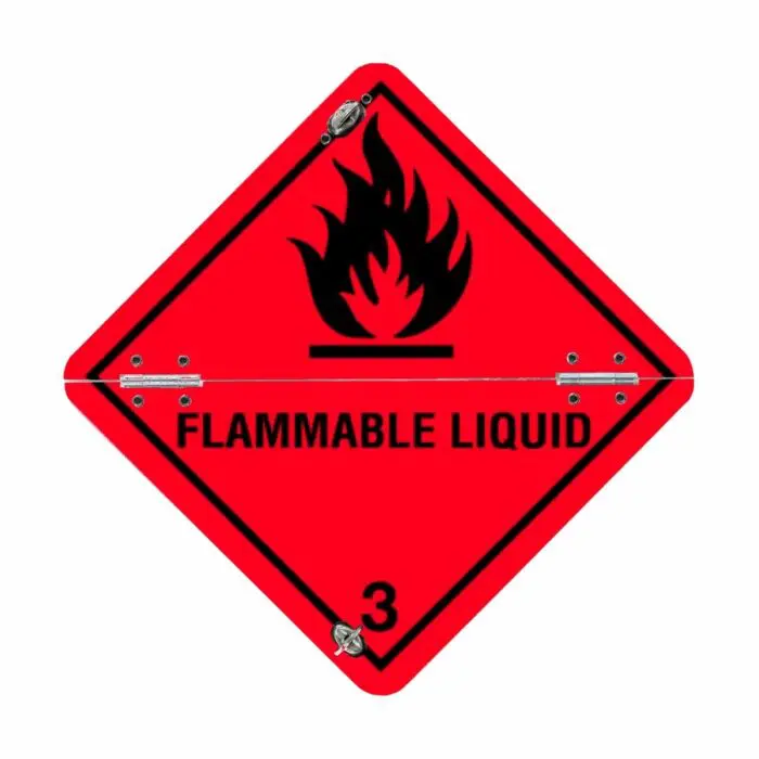 Flammable Liquid Class 3 Warning Diamond Flammable Symbol