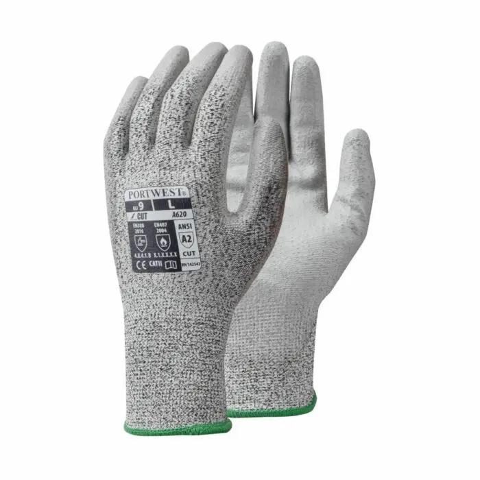 GL6200 Cut Level 3 Grey PU Palm Coated Glove