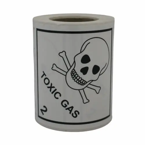 HD8220 UN Diamonds S_A on Roll 100 x 100mm 250 Label Class 2 Toxic Gas