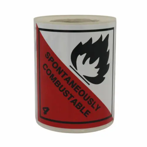 HD8410 UN Diamonds S_A on Roll 100 x 100mm 250 Labels Class 4.2 Spontaneously Combustible (2)