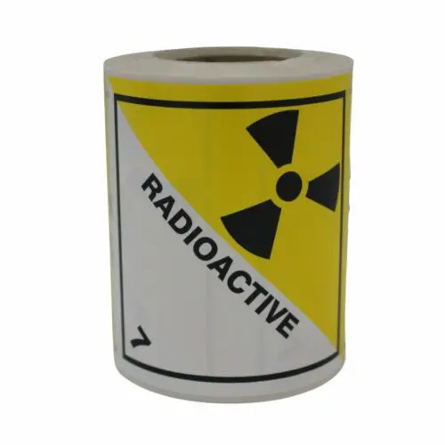 HD8710 UN Diamonds S_A on Roll 100 x 100mm 250 Labels Class 7 Radioactive