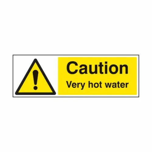 SS24236A Caution Very Hot Water (100 x 75mm)