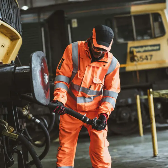 AS1002_HAZTEC® Mimas Hi-Vis RIS FR AS ARC Coverall_Action