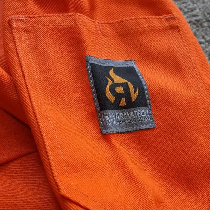 orange flame retardant overalls