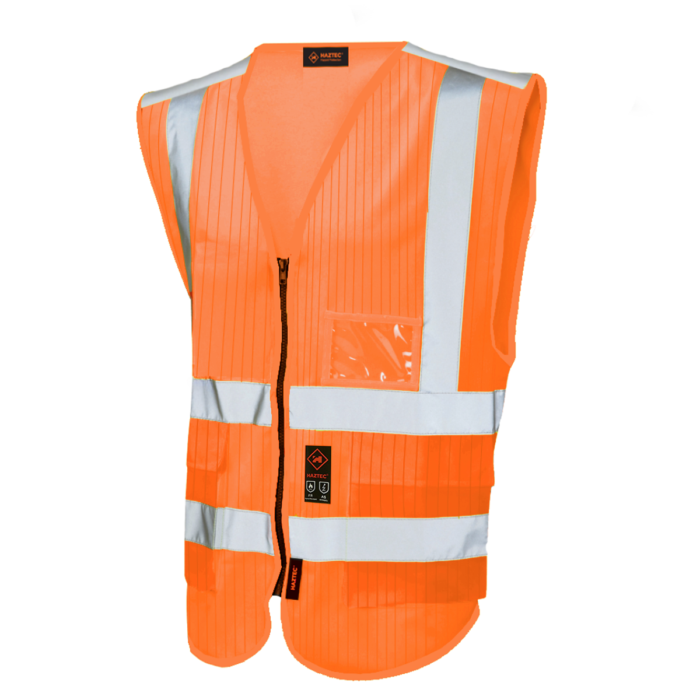 HAZTEC® Executive FR AS Hi-Vis Waistcoat with ID Pocket & 2 Lower Pockets - Image 2
