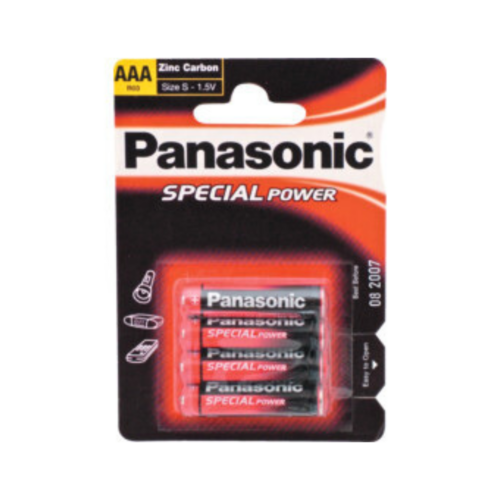 Panasonic Zinc Carbon Pack of 4 AAA Batteries