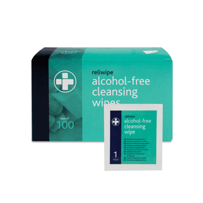 Medical Wipes Saline Alcohol Free Pack 100 Wipes