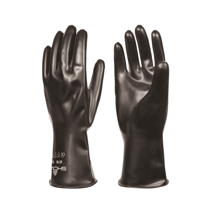 Showa 878 Butyl Chemical 35cm Gauntlet Black