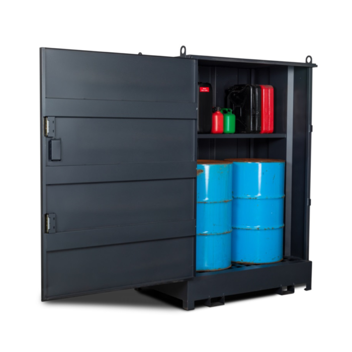 Armorgard 2 Drum Enclosed DrumBank - with shelf