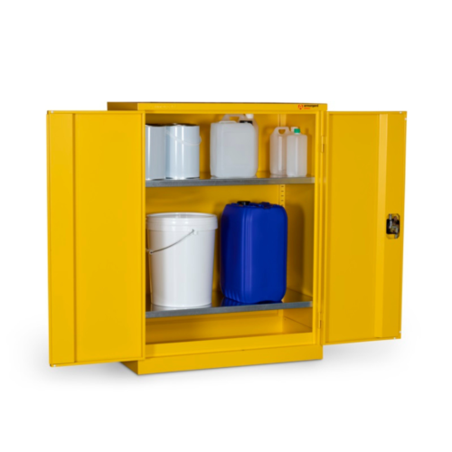 Armorgard Hazardous Floor Cupboard 900mm (H) x 465mm (W) x 1200mm (D) c/w 2 Shelves