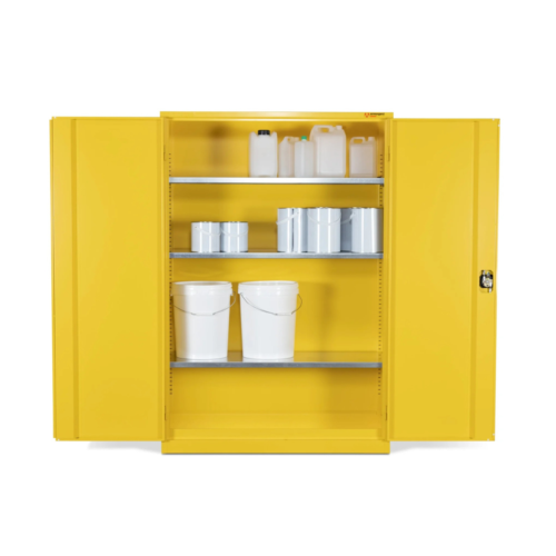 Armorgard Hazardous Floor Cupboard 1200mm (H) x 465mm (W) x 1800mm (D) c/w 3 Shelves