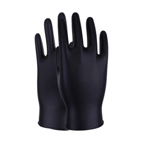 Maxim Black Nitrile Disposable Gloves - Box of 50