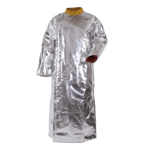 Aluminised Coat 120cm Unlined With Velcro Cuff