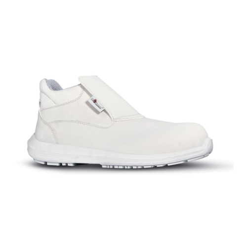 U-Power Shine Grip White Slip on Safety Boot