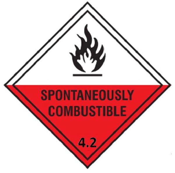 Class 4.2 Substances liable to spontaneous combustion