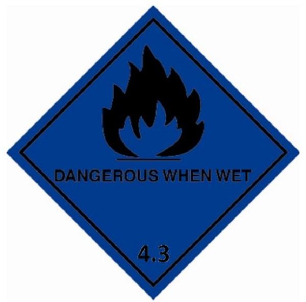 Class 4.3 Substances which, in contact with water, emit flammable gases