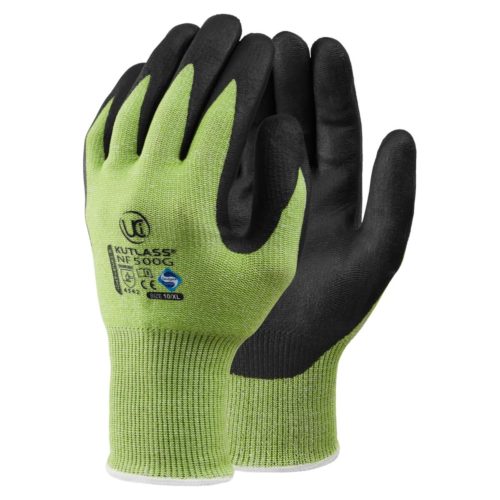 GL4143 Kutlass Cut Level 5 Black Nitrile Palm Coated Gloves