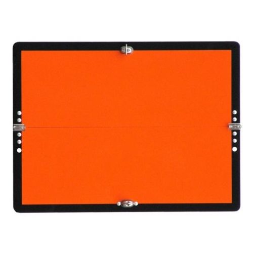Folding Hazchem Plate Horizontally Hinged Aluminium 300 x 400mm
