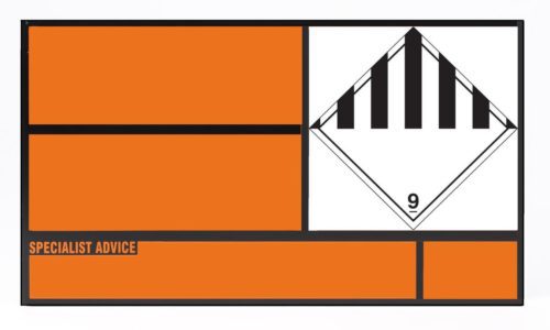 UN Hazchem Placard for Static Tanks Aluminium 700x400mm Misc