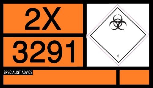 UN Placard for Static Tanks Magnetic 700x400mm Class 6 Infectious