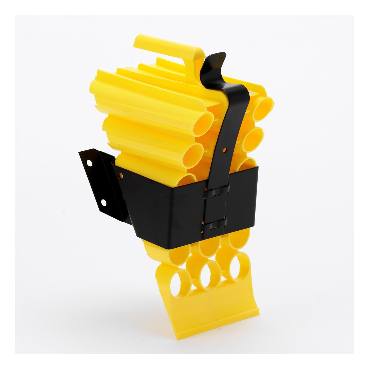 Small Black Powder Coated Steel Wheel Chock Holder Hazchem