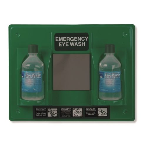 Emergency Double Eyewash Station With Mirror