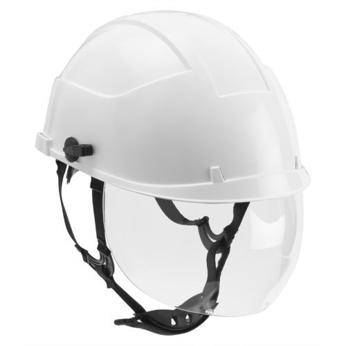 Safety helmet with visor
